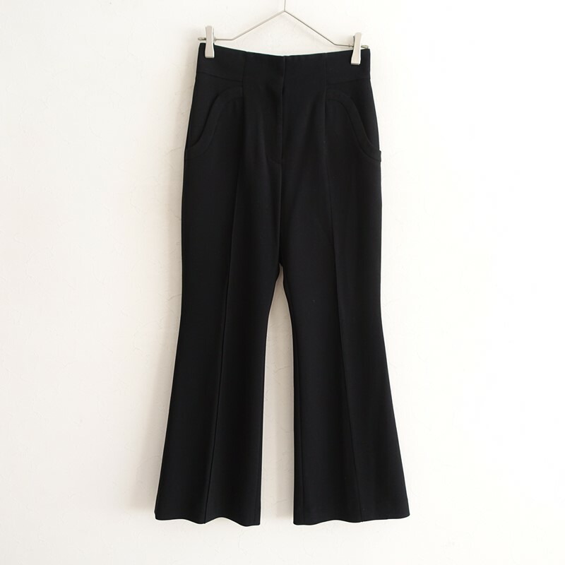 【2024/定価4.8万】マメクロゴウチ Mame Kurogouchi Triacetate Polyester Flared Trousers 2 【中古】【51C62】