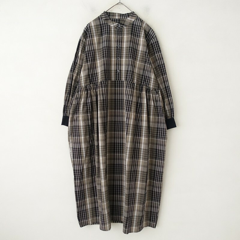 【定価1.9万】ナル NARU タイプライターチェックハンドベルワンピース 2way 1 【中古】【61C62】