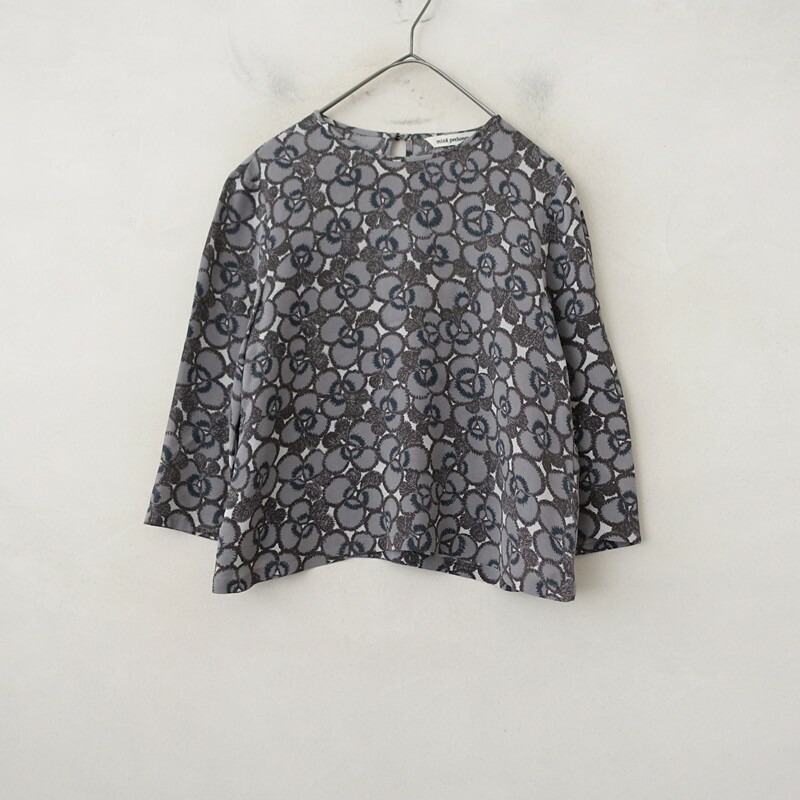 【美品】ミナペルホネン mina perhonen sumile シルクブラウス 36 【中古】【71C62】
