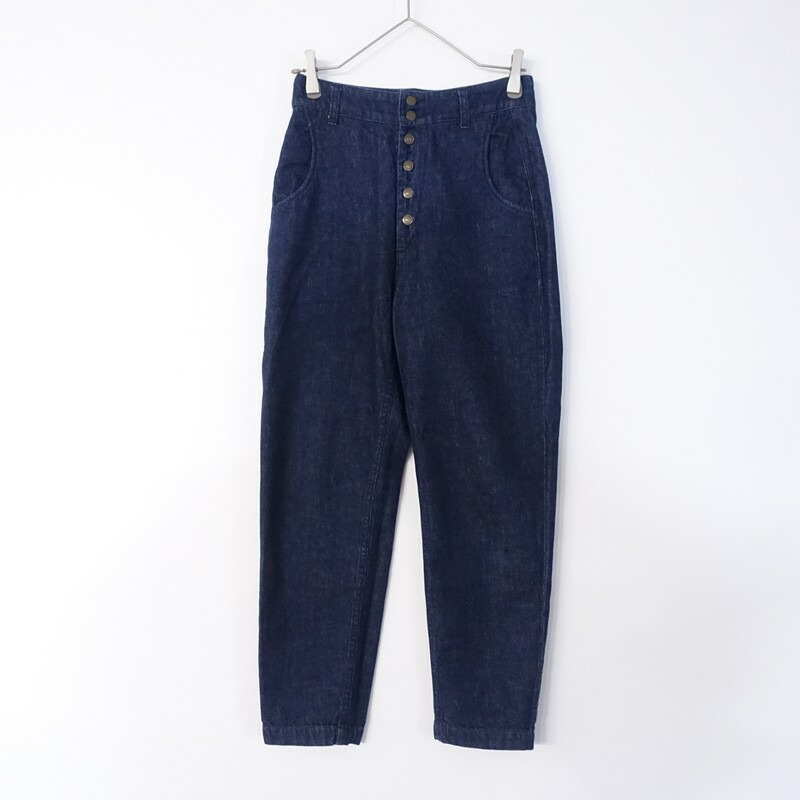 【定価2.3万】アトリエナルセ atelier naruse コットンデニムペックトップパンツ 36 【中古】【02C62】