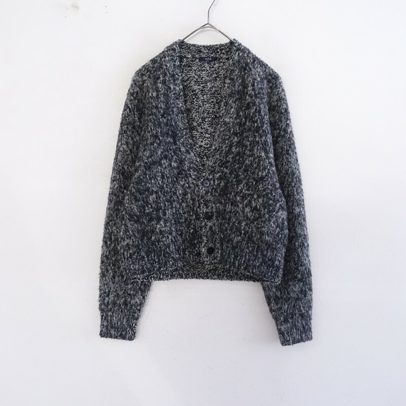 イレーヴ YLEVE アルパカウールメランジブークレニットVネックカーディガン 1 【中古】【12C62】