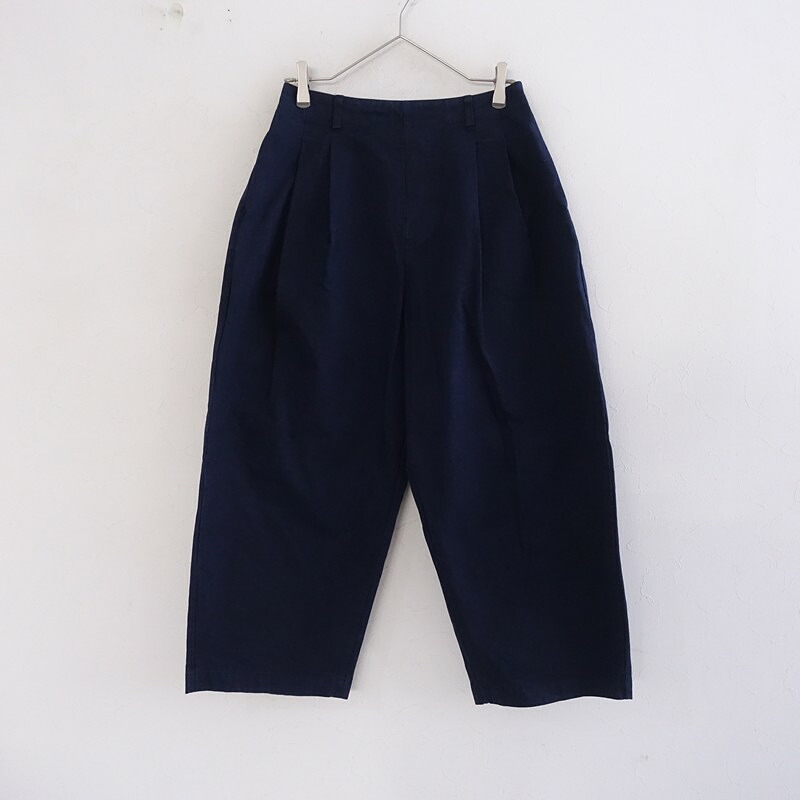 【2023/定価2.4万】ネストローブ nest Robe コットンチノ近江晒しタックパンツ F 【中古】【12C62】