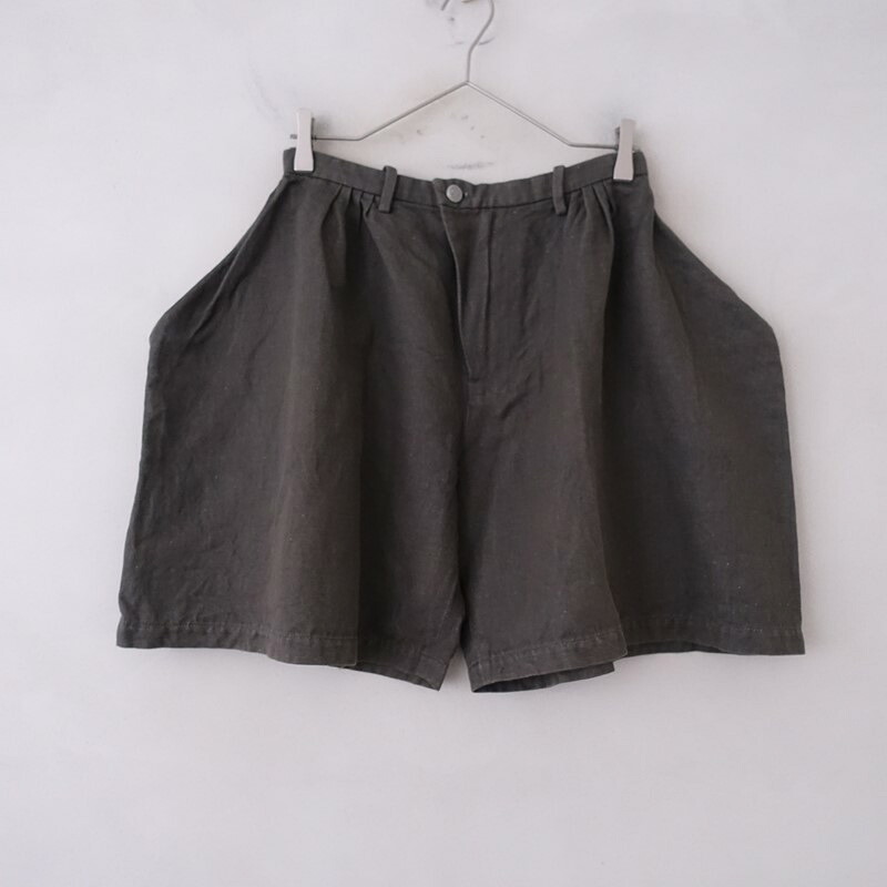 ミナペルホネン mina perhonen morning field タックショートパンツ 36 【中古】【22C62】