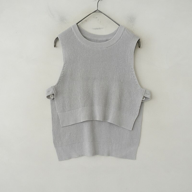 【定価3.1万】トリチ TORICI ice waffle vest コットンワッフルニットベスト フリー 【中古】【22C62】