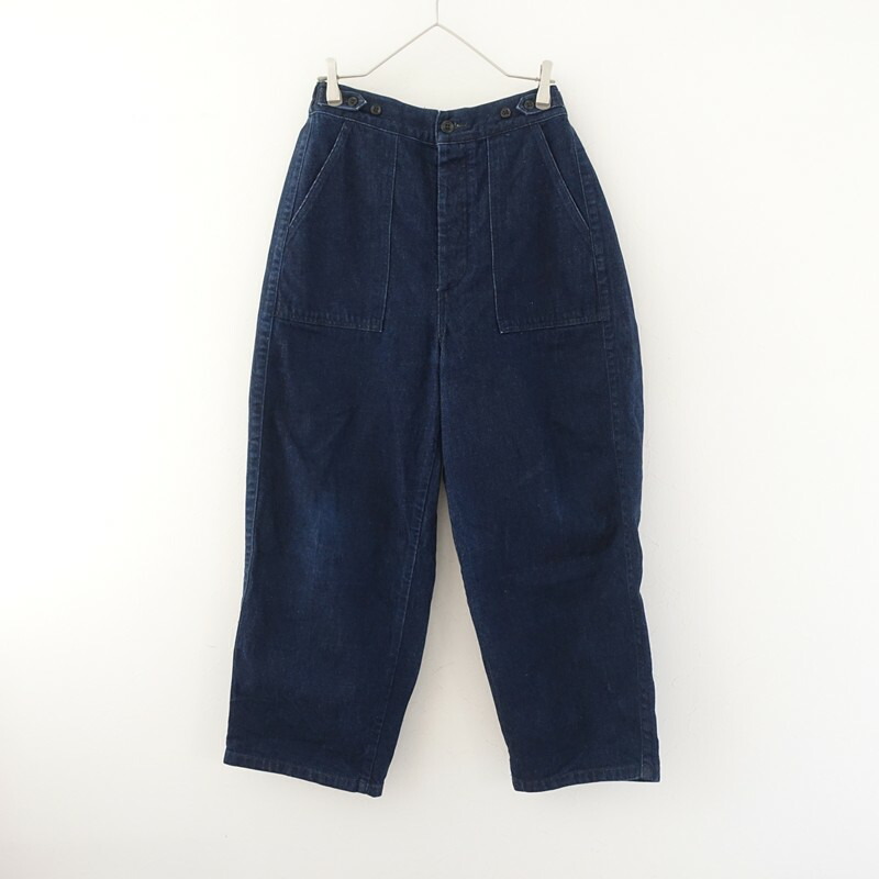 オーディナリーフィッツ Ordinary fits コットンデニムワイドパンツ  1 【中古】【13C62】