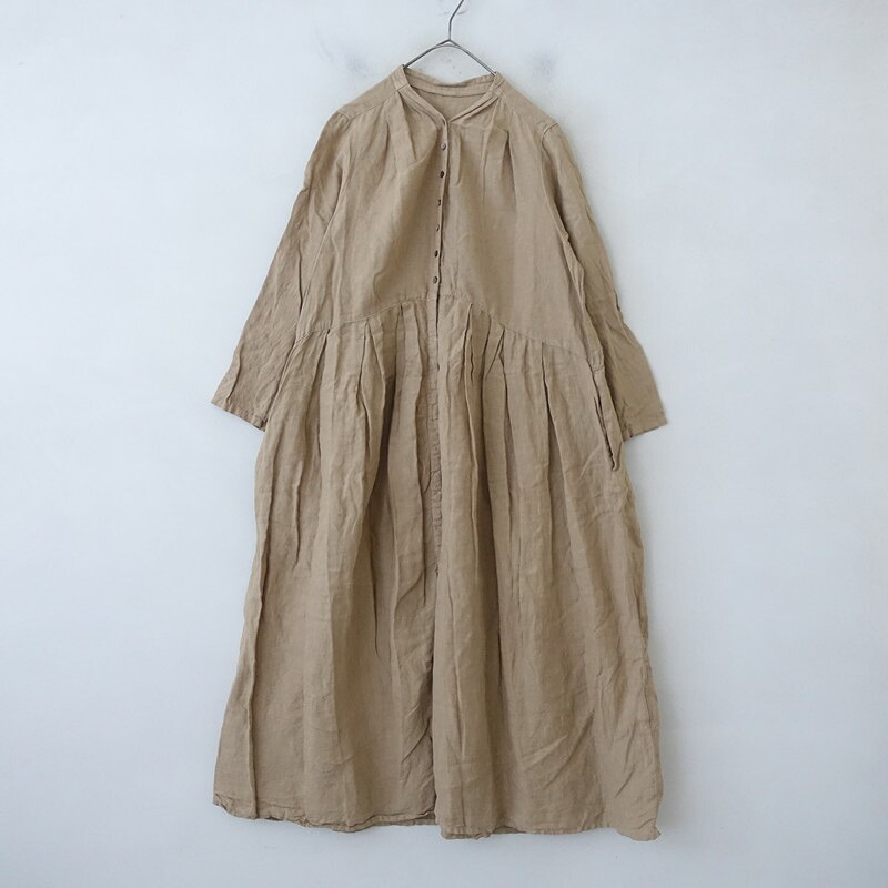 【定価2.9万】ネストローブ nest Robe リネンフロントボタンロングワンピース F 【中古】【80D62】 9,819円