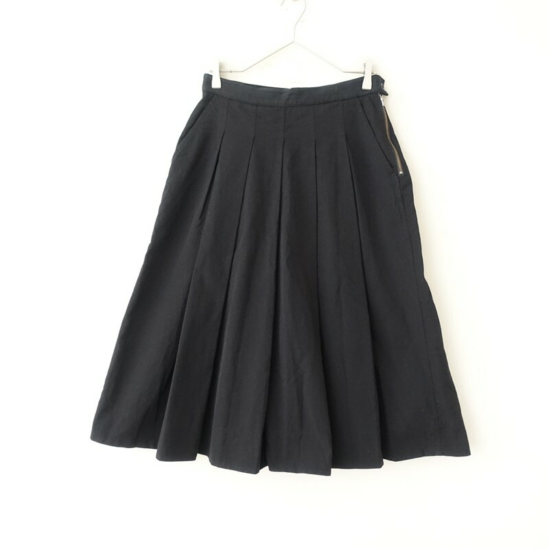 【2024/定価3.4万】マーガレットハウエル MHL. WOOL COTTON TWILLスカート 2 【中古】【11D62】