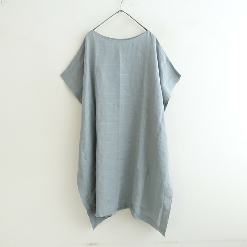 【2025/SS/通貨価値3.4万】エヴァムエヴァ evam eva リネンステッチポンチョ  F 【中古】【21D62】