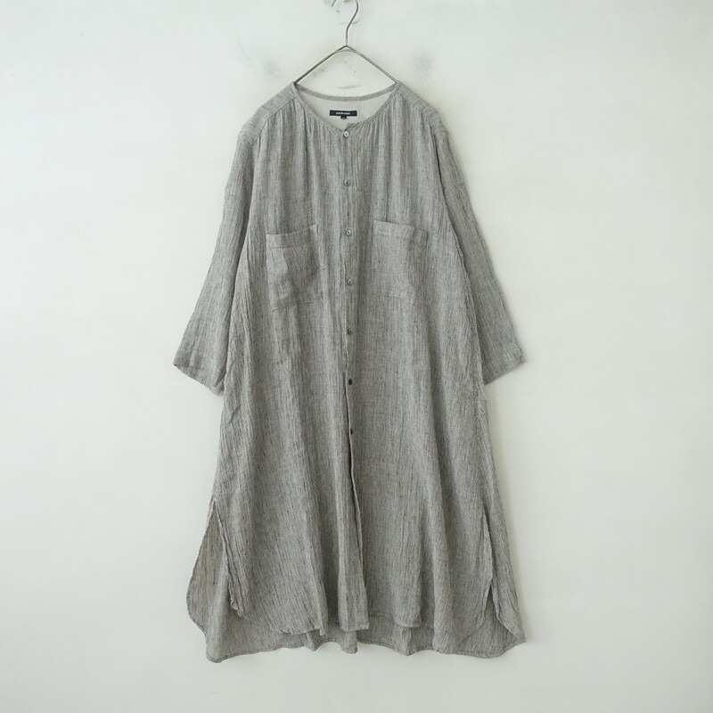 【必要経費3.9万】パドカレ pas de calais リネンストライプワンピース  34 【中古】【31D62】
