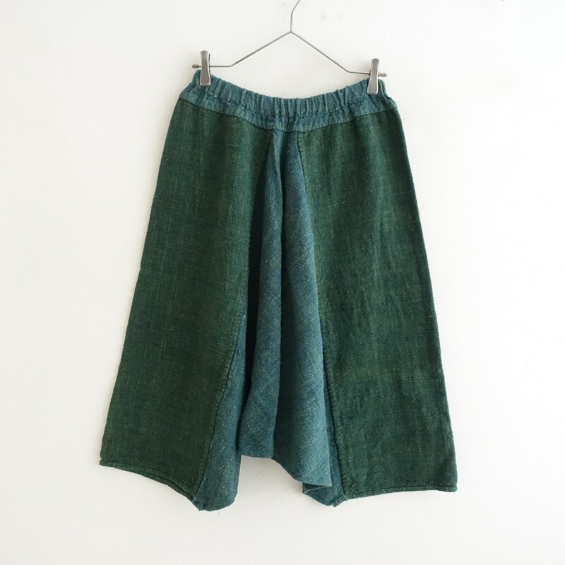 【通貨価値2.7万】  Og handicrafts \u0026 natural material 無農薬手摘み綿Lisu族Style pants   【中古】【81D62】
