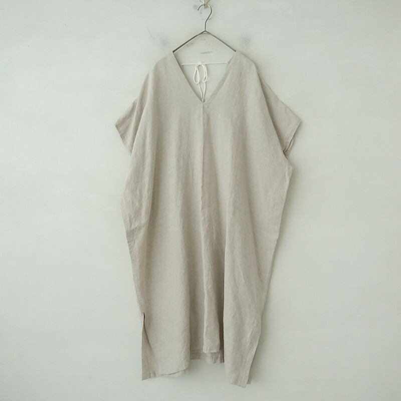 アトリエラフアトゥール atelier Rough atour リネンVのど首PONCHO OP DRESS   【中古】【52D62】