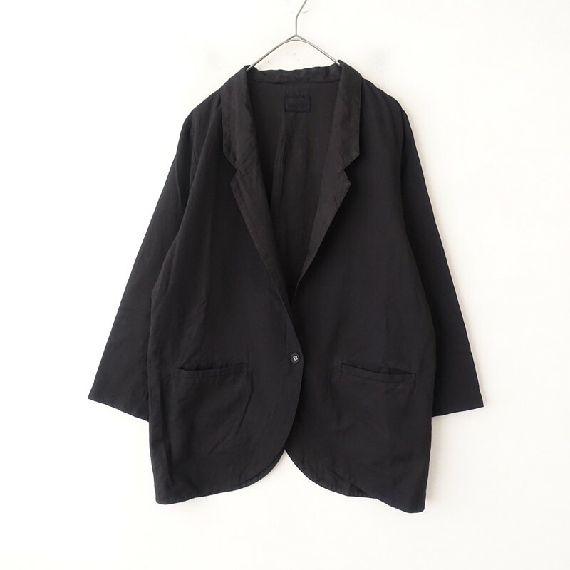【染】ユーモレスク humoresque long jacket コットンウールジャケット  38 【中古】【60E62】