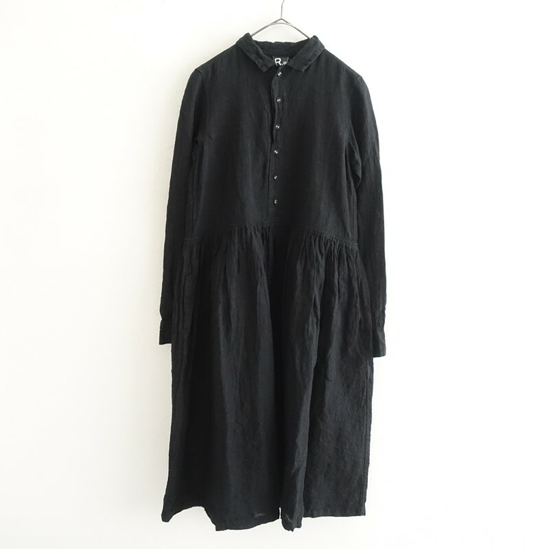 オールドマンズテーラー R\u0026D.M.Co- リネンギャザー角衿衣裳   【中古】【91E62】