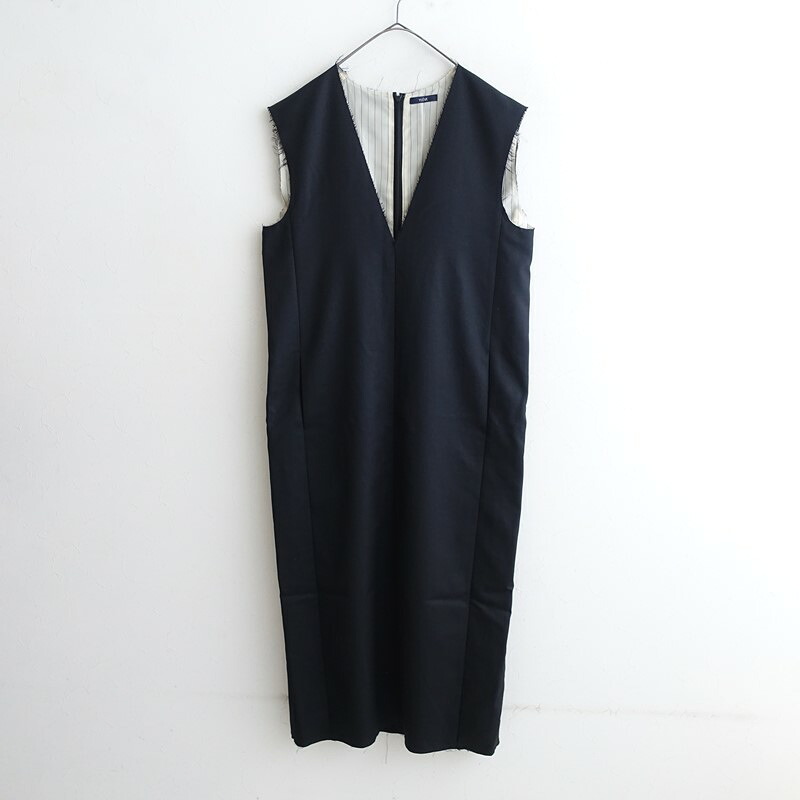 【美品/定価6.3万】イレーヴ YLEVE WOOL MOHAIR GABA&times;VISCOSE COTTON SATINワンピース 1 【中古】【72E62】｜ブランド古着買取drop 39,847円