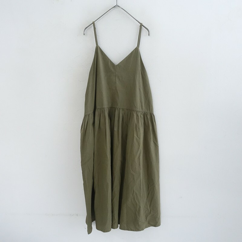 【通貨価値2.8万】ネスト衣裳 nest Robe 綿織物絹地超撥水キャミドレス  F 【中古】【72E62】