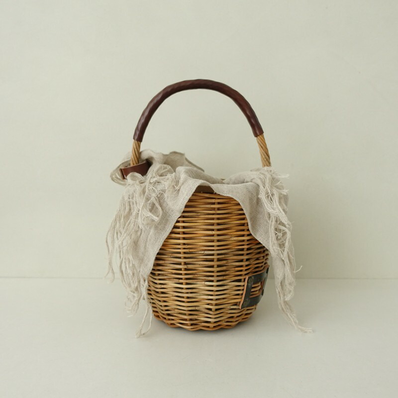 【未当て嵌める/通貨価値7.5万】2025SS/エバゴス ebagos Summer Break ミニバーキン ブライドルバケツ M 手かご   【中古】【13E62】