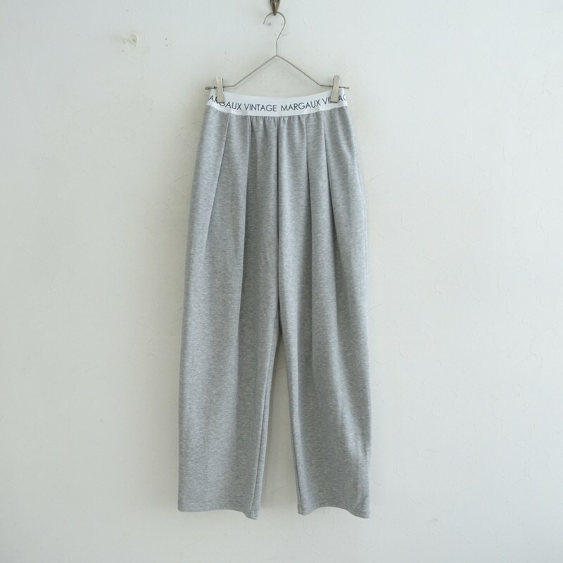 【通貨価値1.7万】マルゴーヴィンテージ MARGAUX VINTAGE ロゴウエストゴムタックパンツ  F 【中古】【20F62】