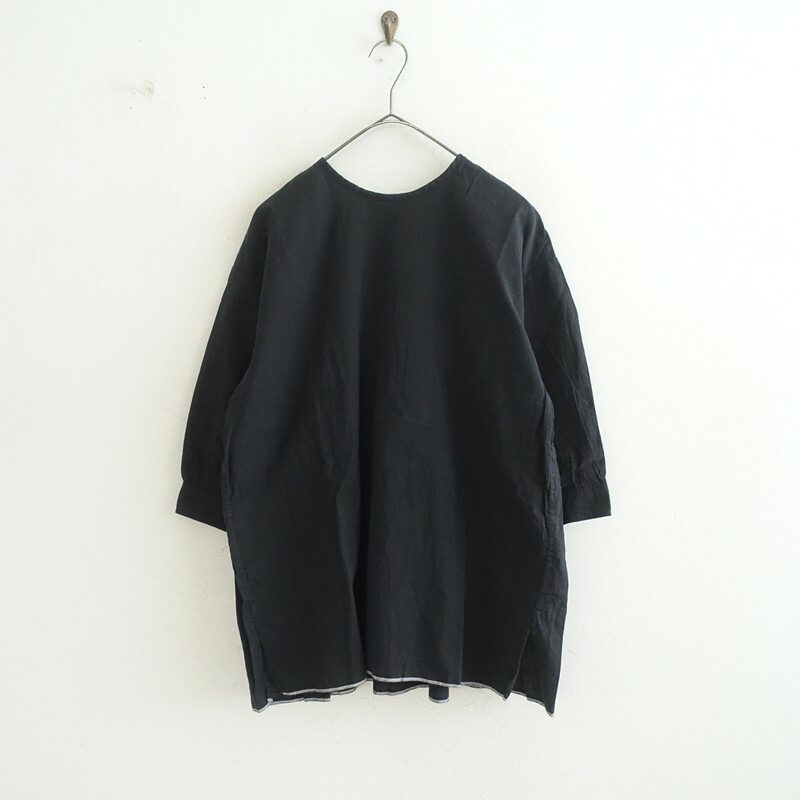 メゾンドソイル maison de soil バックボタンピンタックブラウス  1 【中古】【30F62】