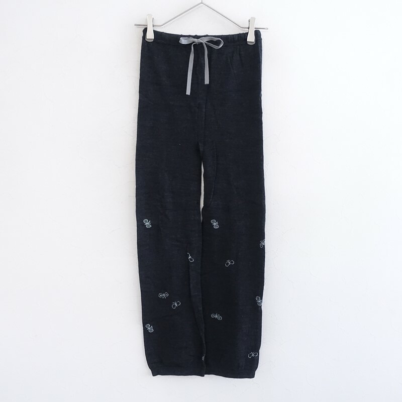 【未当て嵌める】ミナペルホネン mina perhonen choucho 羊毛混編み物レギンス  - 【中古】【30F62】