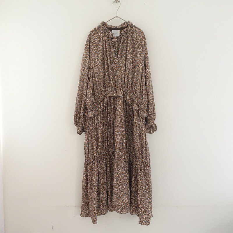 イエナラブークル IENA 天使の都市 BOUCLE 花柄ラッフルワンピース   【中古】【60F62】