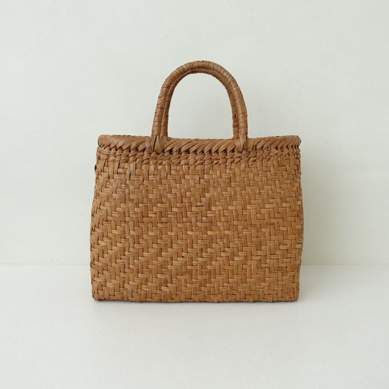 【美品】   山ぶどう 編代編み カゴ御徒面子   【中古】【60F62】