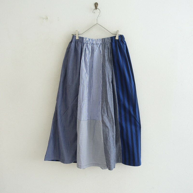 【美品/通貨価値1.5万】自然的ランドリー NATURAL LAUNDRY パッチワークスコート  2 【中古】【80F62】
