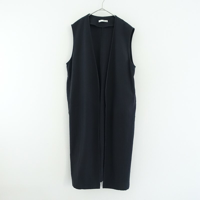 【美品/通貨価値3.1万】エヴァムエヴァ evam eva COTTON LINEN LONG VEST   【中古】【90F62】