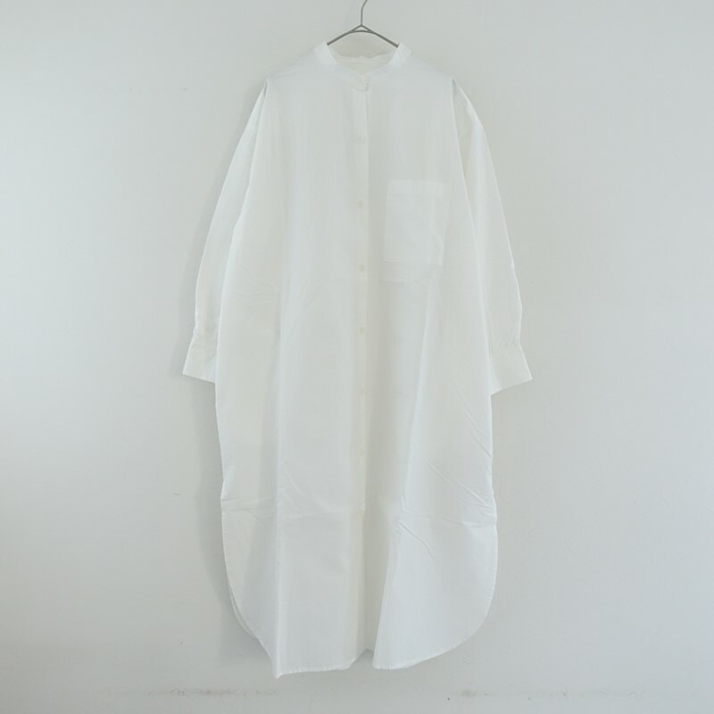 アトリエナルセ atelier naruse cotton typewriter long shairt  F 【中古】【90F62】