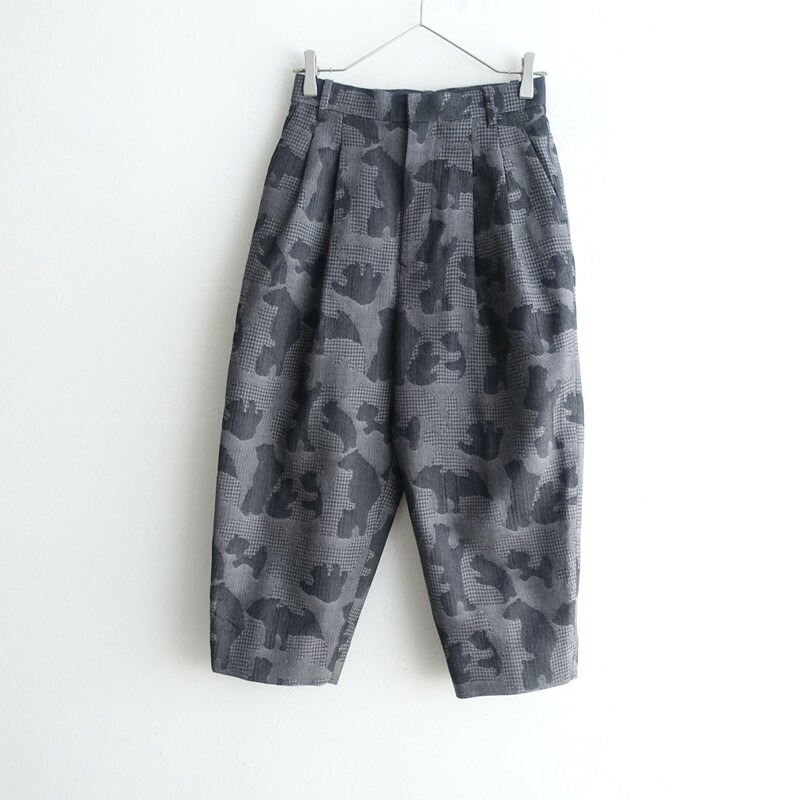 【美品/2024/通貨価値6.1万】ミナペルホネン mina perhonen hug ジャガードタックパンツ  36 【中古】【01F62】