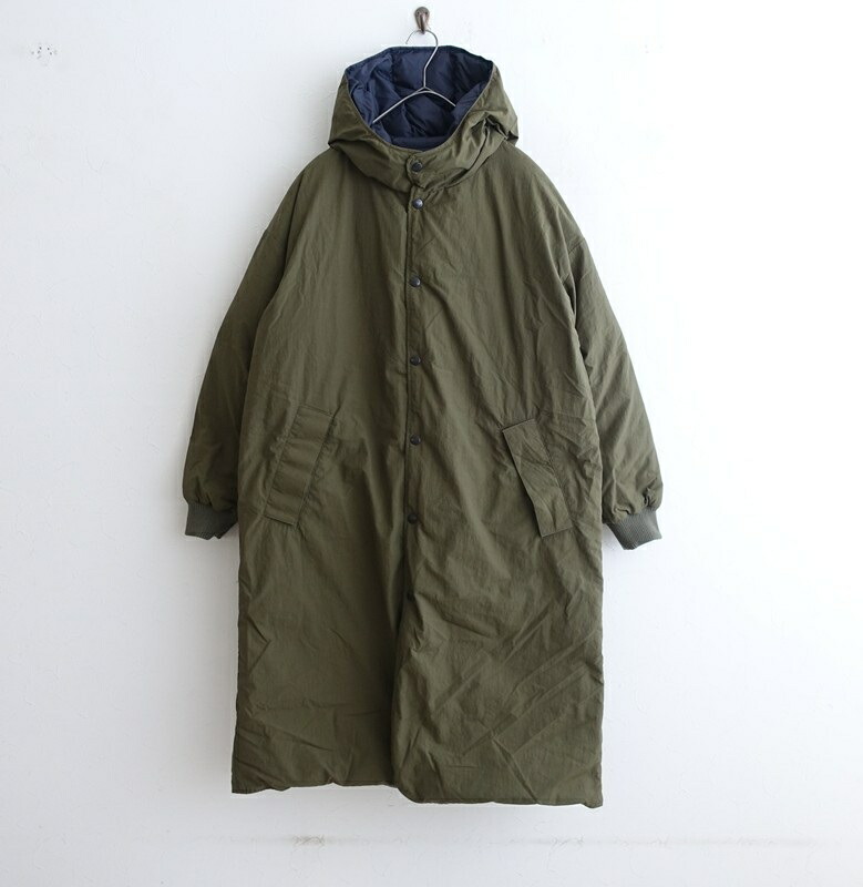 【美品/通貨価値12.1万】アーメン ARMEN リバーシブルダウンスナップフロントフーディコート  - 【中古】【01F62】