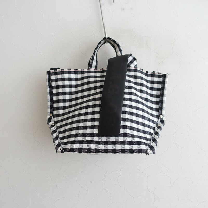 【通貨価値4.2万】エバゴス ebagos ギンガムY字トート M   【中古】【11F62】