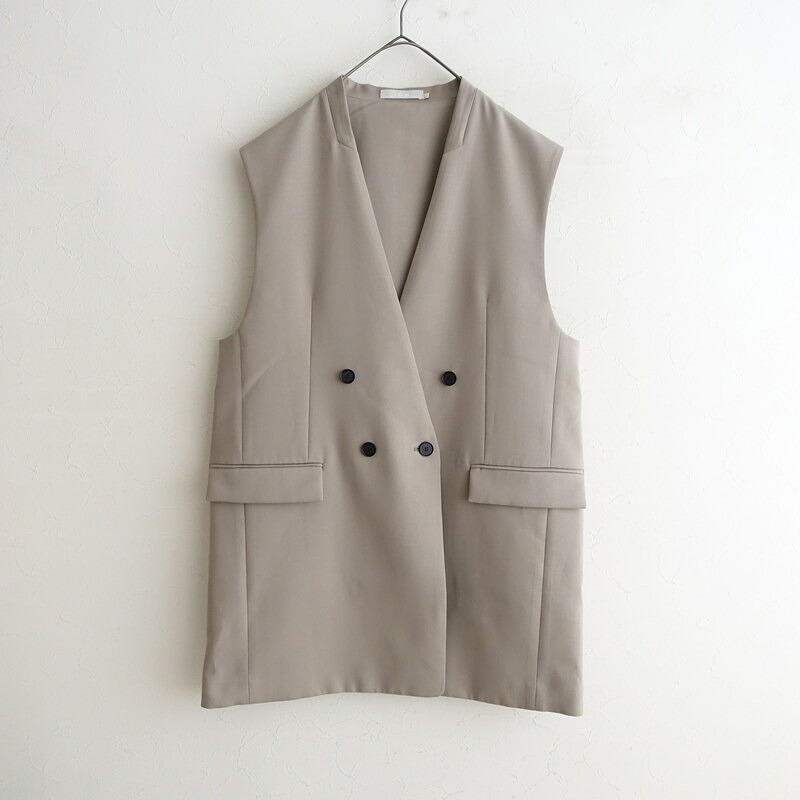 【美品/2025AW/定価4.4万】アイシービー ICB ハイツイストダブルクロスオーカラージレ 42(13T) 【中古】【41F62】|ブランド古着買取drop