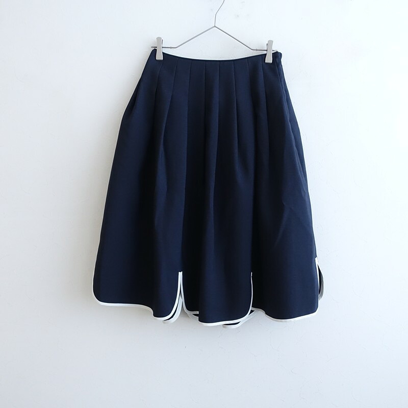 【定価5.1万】ミナペルホネン mina perhonen rain friends タックフレアスカート 38 【中古】【52F62】|ブランド古着買取drop