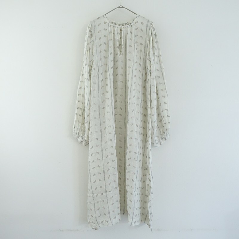 【定価5.7万】ブノン BUNON Embroidery Dress ラメ刺しゅうボリュームスリーブワンピース F 【中古】【10G62】|ブランド古着買取drop