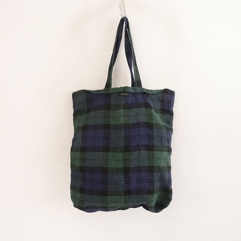 オールドマンズテーラー R&D.M.Co- linen tartan check bag black watch 【中古】【50G62】｜ブランド古着買取drop