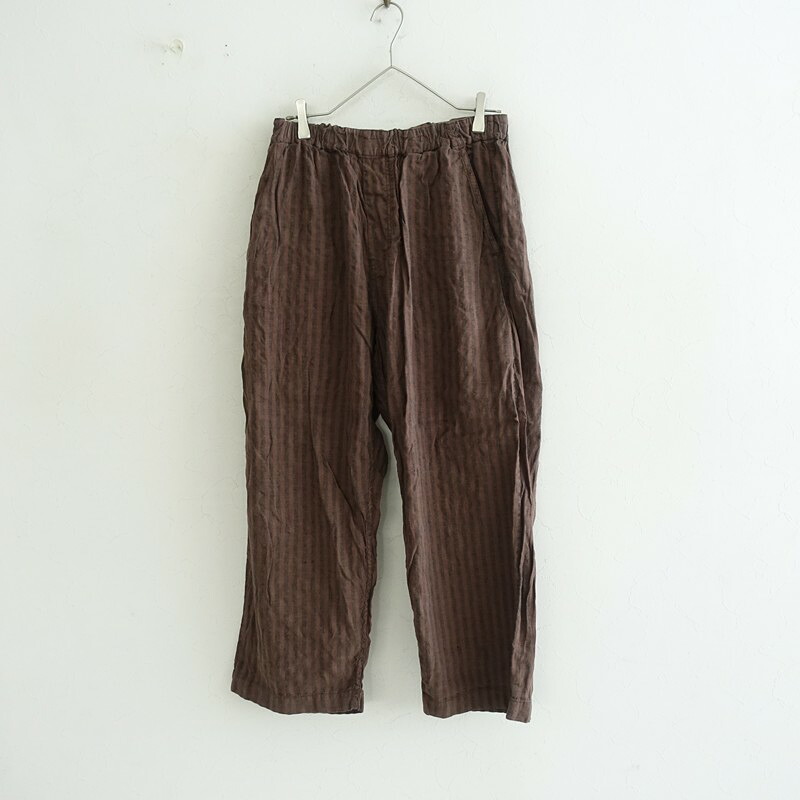 【2025/定価2.6万】ネストローブ アップサイクルリノ nest Robe UpcycleLino BASIC ストライプカラーワイドパンツ 1 【中古】【71G62】｜ブランド古着買取drop