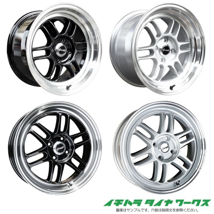【新品ホイール 4本セット商品】ステルスレーシング コマンダー01 15インチ 8J 4H-100 法人宛て送料無料｜イチハラタイヤワークス 65,450円