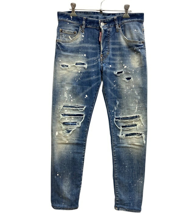 DSQUARED2/ディースクエアード/ダメージペインター/デニムパンツ/ブルー/サイズ42/S71LB1362/メンズ/FB3996｜リサイクルストア　エコライフ