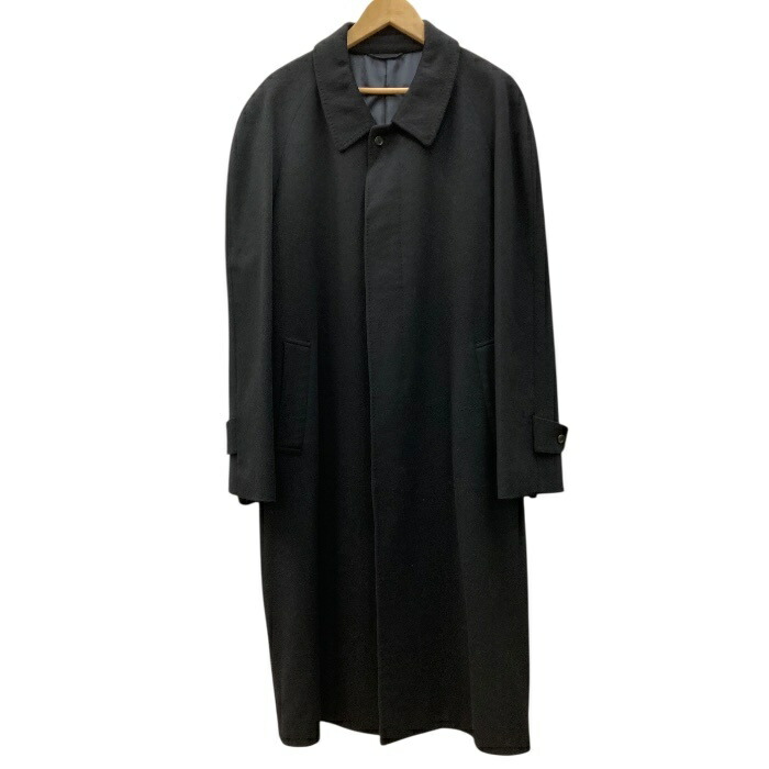 CASHMERE/カシミール100％/ステンカラー厚地の外套/大きさ100AB 7/黒いこと/メンズ/FB4045