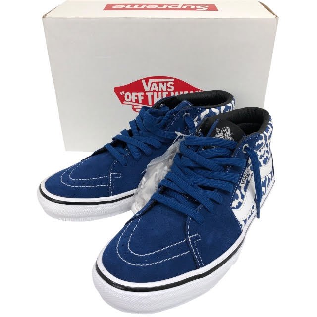 VANS/バンズ/Supreme/シュプリーム/Skate Grosso Mid/青み/スニーカー/26.5糎/メンズ/靴/RS0115