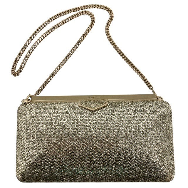 極美品/JIMMY CHOO/ジミー チュウ/グリッター/クラッチペダル御徒面子/エリプス/レディース/RS0547