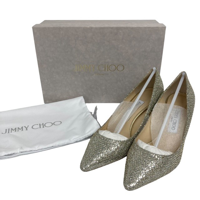 未当て嵌める/JIMMY CHOO/ジミー チュウ/グリッター/ROMY60//パンプス/37/レディース/RS0548