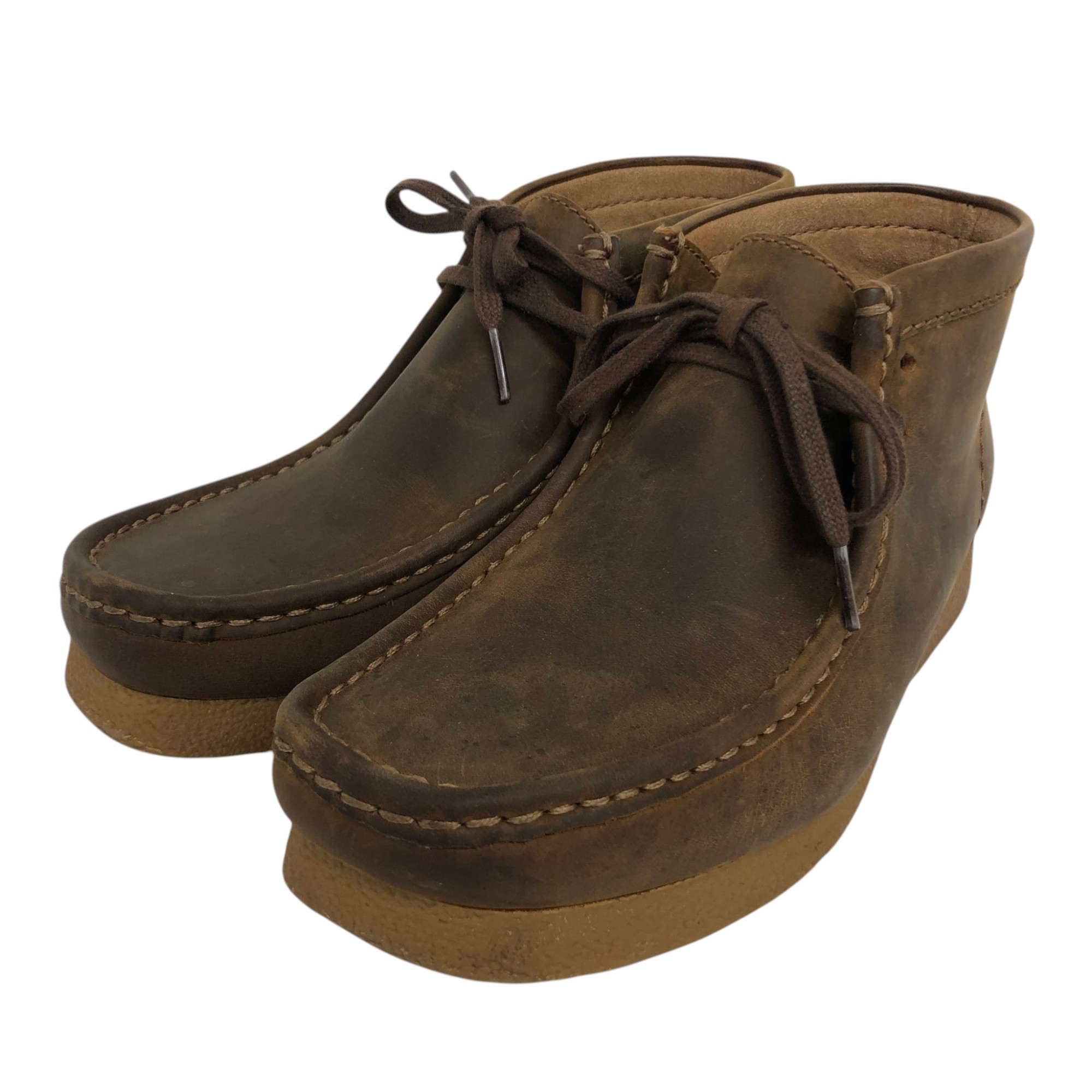 美品/clarks/クラークス/ワラビーシューズ/大きさ8/26.0/赤銅色/メンズ/RS0560