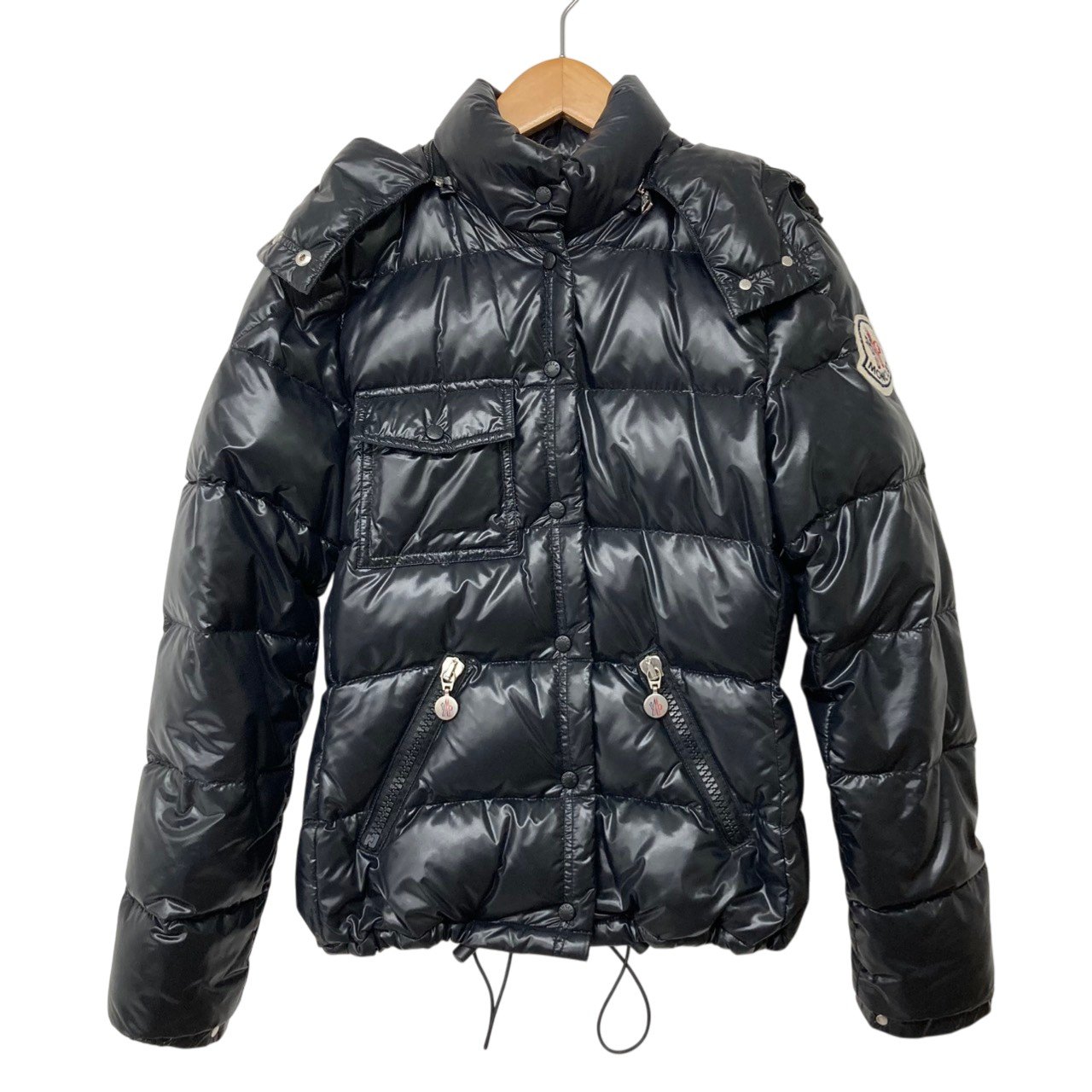 MONCLER/モンクレール/BERENGERE/ベレンジェール/ビッグロゴワッペン/ダウンジャケット/フード/サイズ2/レディース/RS0599｜リサイクルストア　エコライフ 31,317円