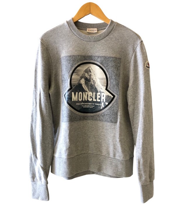 美品/MONCLER モンクレール/スウェット/サイズS グレー トレーナー/メンズ/FB3619｜リサイクルストア　エコライフ