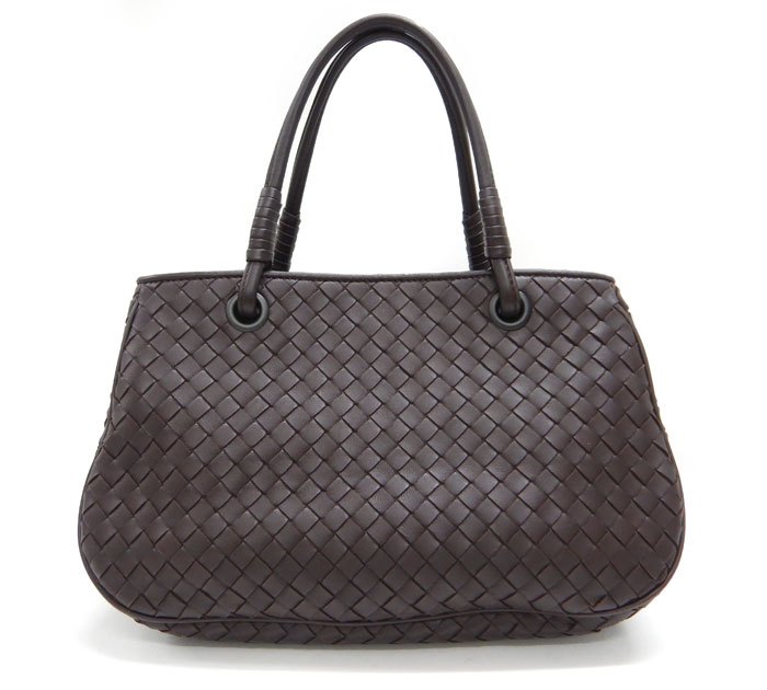 良品/BOTTEGA VENETA ボッテガヴェネタ ボッテガベネタ/イントレチャート/サッチェルハンドバッグ/ブラウン 保管袋付き/レディース/FB2860|リサイクルストア エコライフ