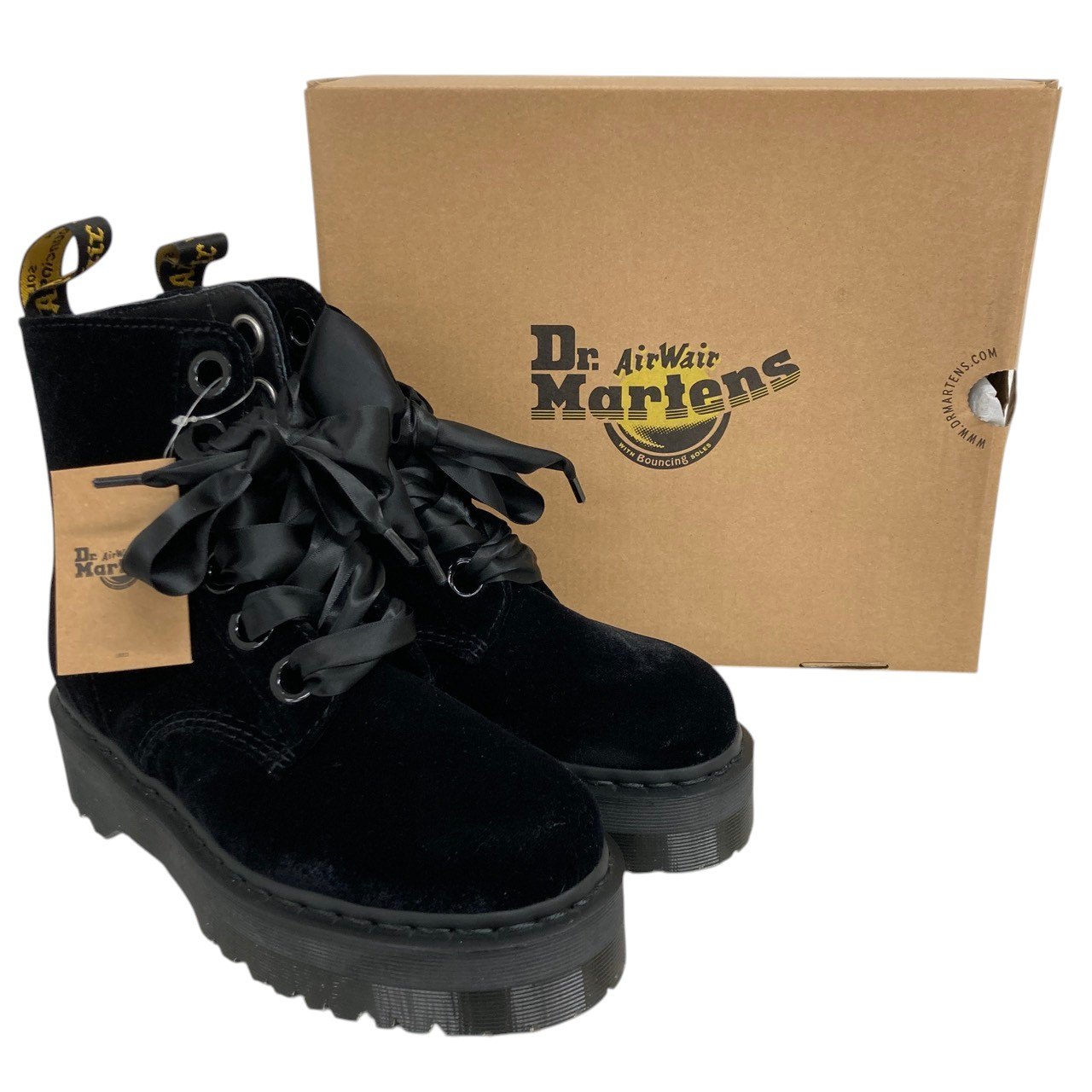 Dr.Martens/ドクターマーチン/MOLLY/ベロア/リボンシューレース/ブラック/サイズ6/レディース/RS0867｜リサイクルストア　エコライフ 15,272円