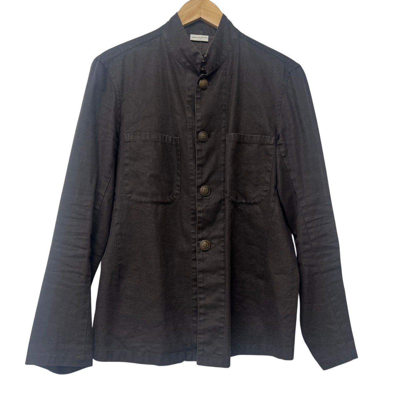 Dries Van Noten/ドリス キャラバン ノッテン/リネン昆/照明ランプ色合い上衣/メンズ/RS0909 メンズファッション-コート・ジャケット