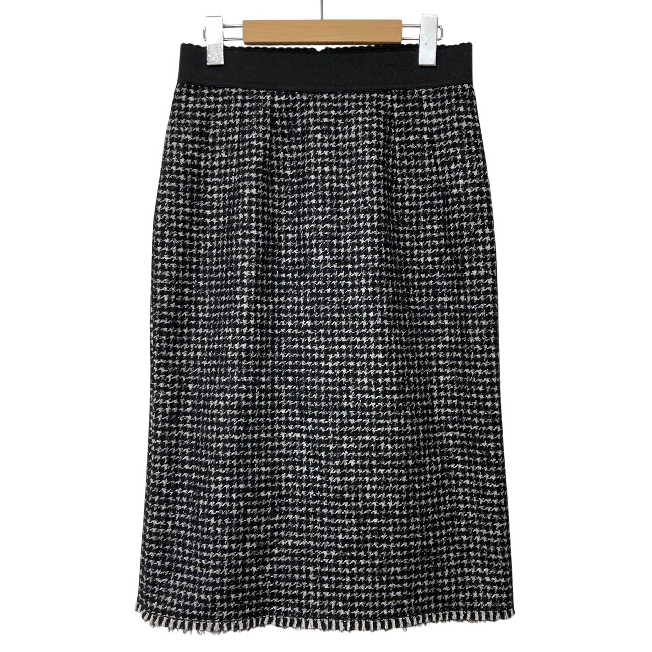DOLCE&GABBANA/ドルチェアンドガッバーナ/ツイード/スカート/千鳥格子/サイズ42/ブラック/レディース/RS1002｜リサイクルストア　エコライフ 10,419円