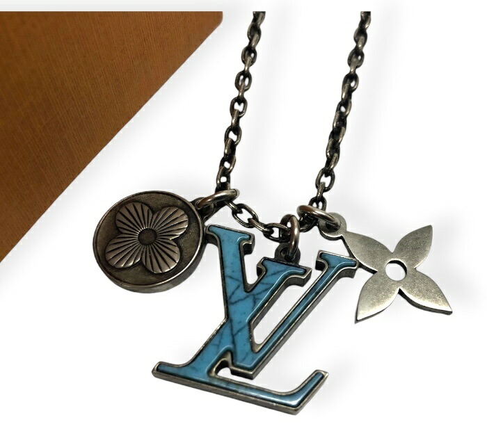 LOUIS VUITTON ルイヴィトン/M68904 LVイニシャル ターコイズネックレス/ターコイズブルー 収納袋付き 外箱付き/FB3629｜リサイクルストア　エコライフ